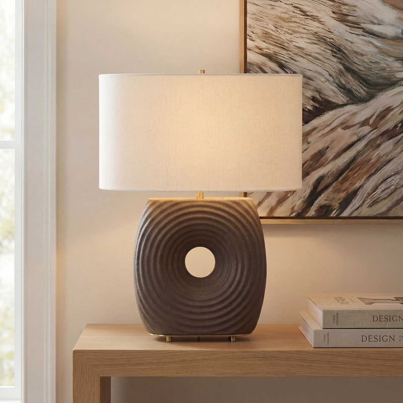 Uttermost Geno Concentric Ribbed Table Lamp