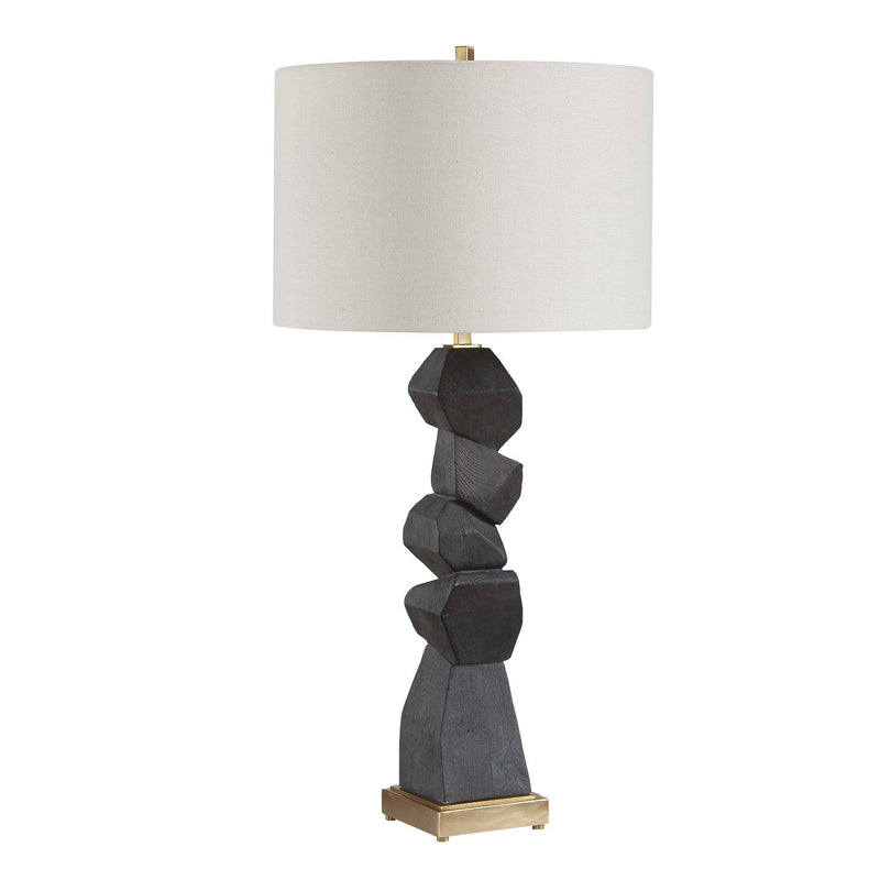 Uttermost Demelo Stacked Wood Table Lamp
