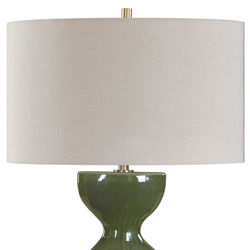 Uttermost Curhan Green Glaze Table Lamp