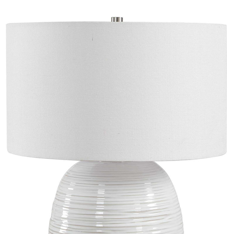 Uttermost Alkman White Glaze Table Lamp