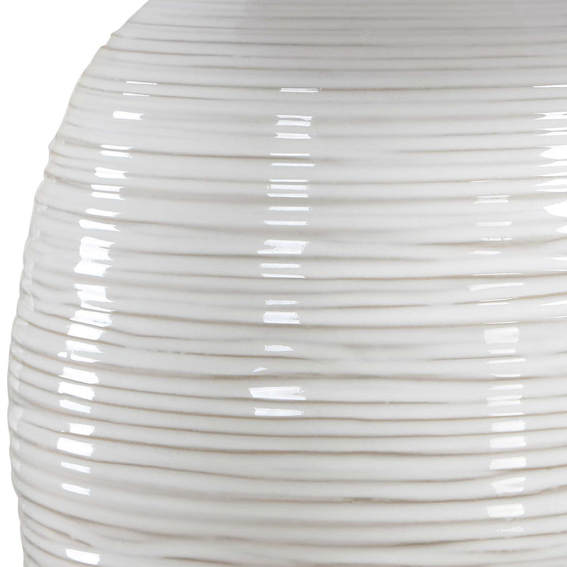 Uttermost Alkman White Glaze Table Lamp