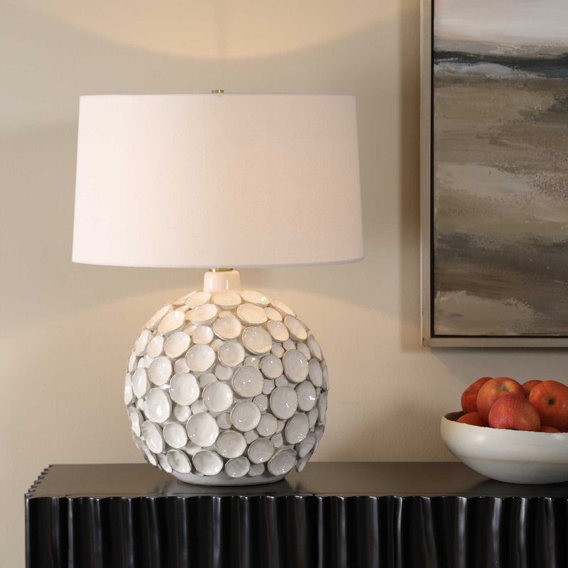 Uttermost Hartley White Petal Table Lamp