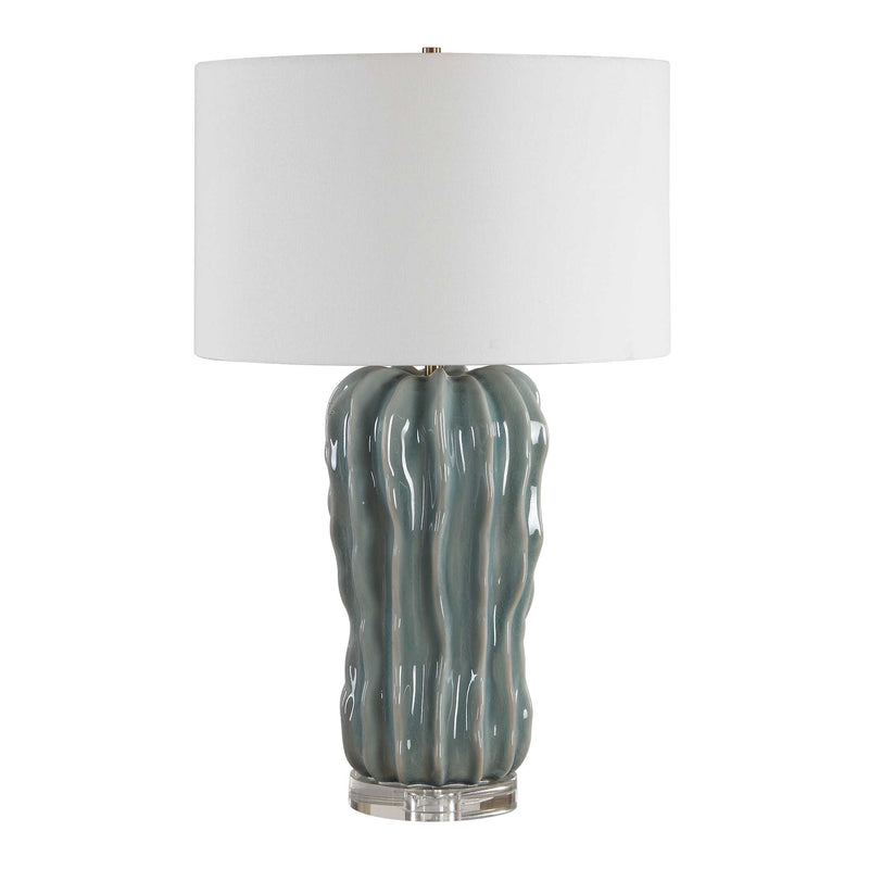Uttermost Niese Light Blue Glaze Table Lamp