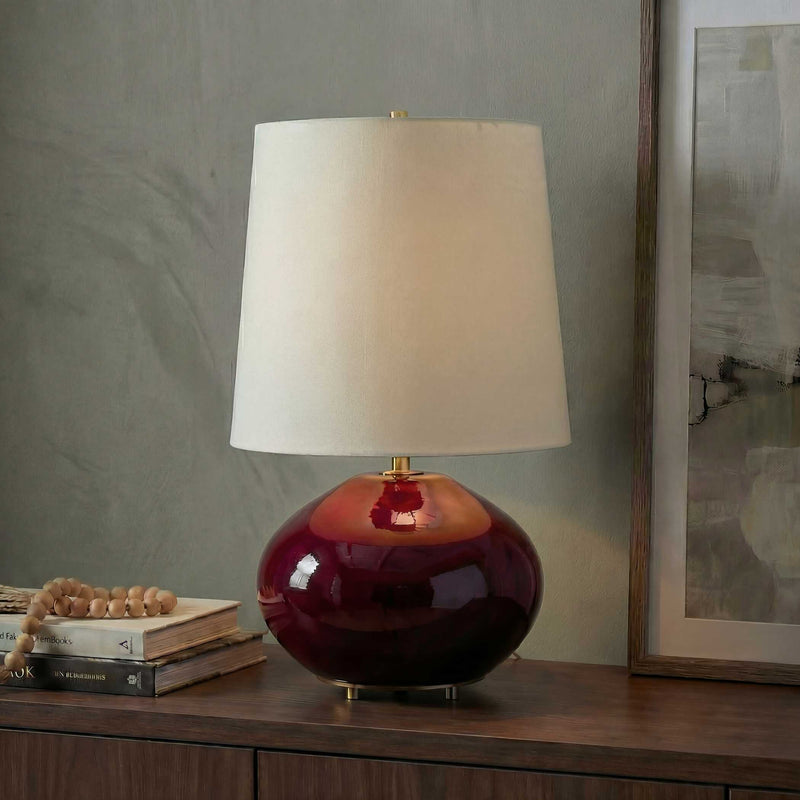 Uttermost Allemand Ruby Red Glaze Table Lamp