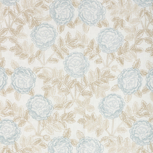 KRAVET COUTURE - LYLA - BLUE BAY/WICKER - Fabric By The YARD