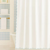 Laura Park 72" x 96" Scalloped Shower Curtain - Blue