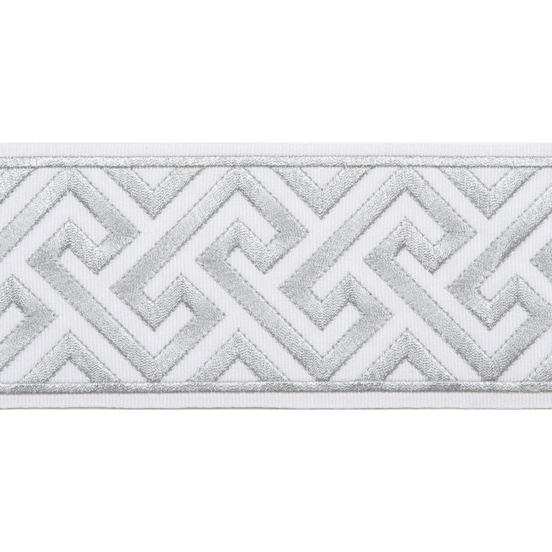 MELROSE EMB TAPE - SILVER - Mag Fabrics - Trim By The Yard
