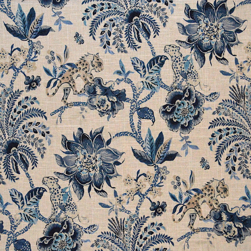 MEOW - INDIGO - Mag Fabrics - Fabric By The Yard
