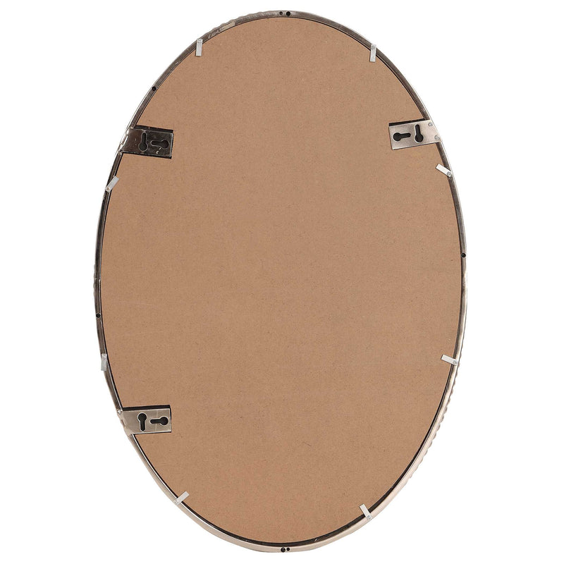 Uttermost Sherise Brushed Nickel Oval Mirror