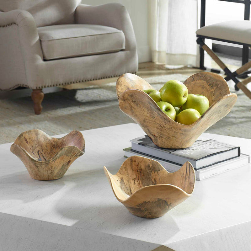 Uttermost Tamarine Wood Wall Art Set/3