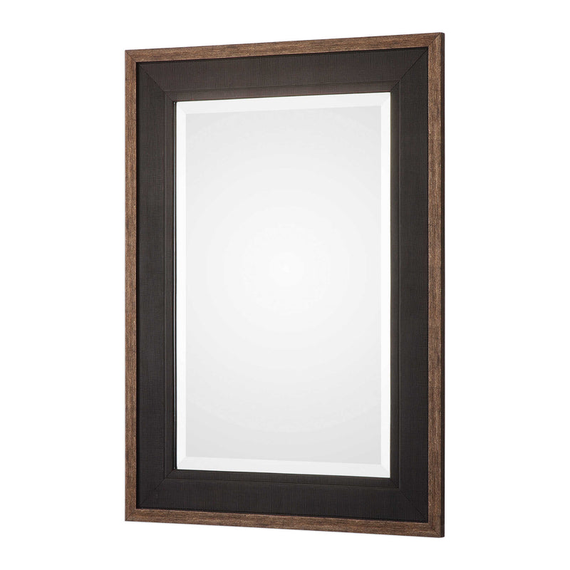 Uttermost Staveley Rustic Black Mirror