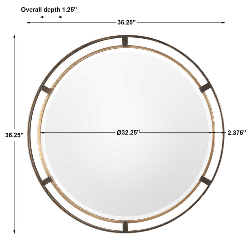 Uttermost Carrizo Bronze Round Mirror