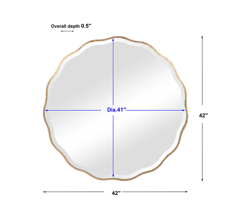 Uttermost Aneta Gold Round Mirror