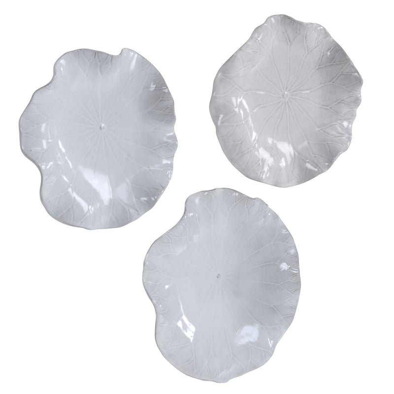 Uttermost Abella Ceramic Wall Decor Set/3 White