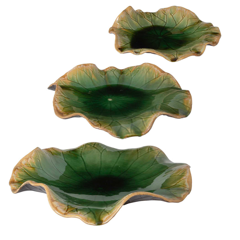 Uttermost Abella Green Ceramic Wall Decor Set/3