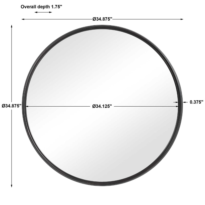 Uttermost Belham Round Iron Mirror