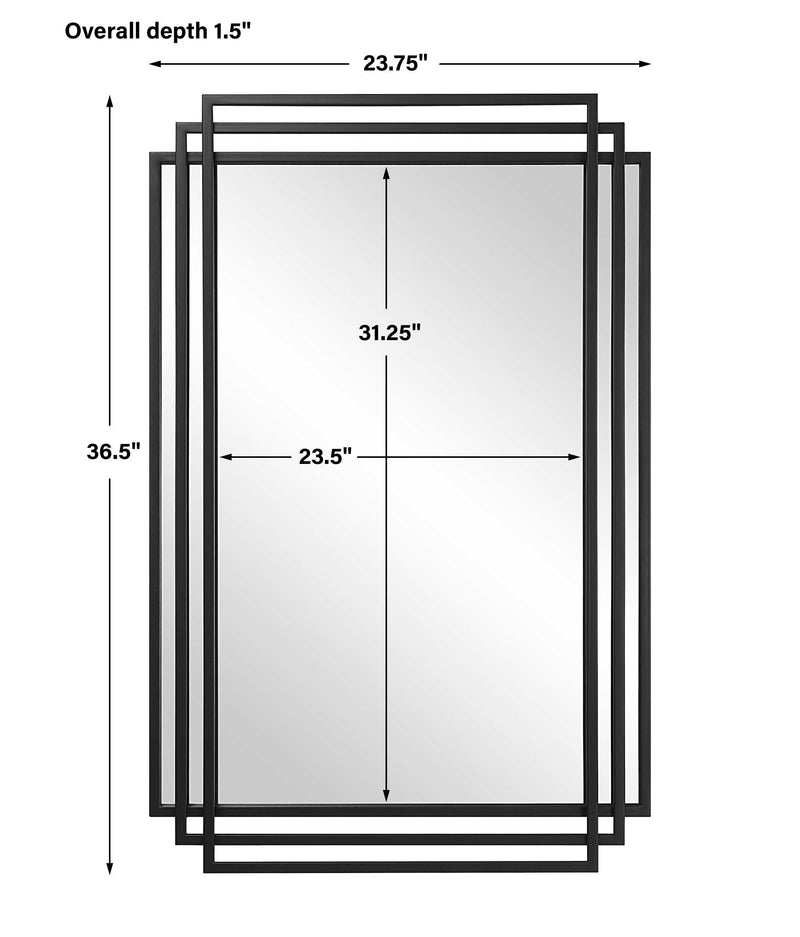 Uttermost Amherst Black Iron Mirror