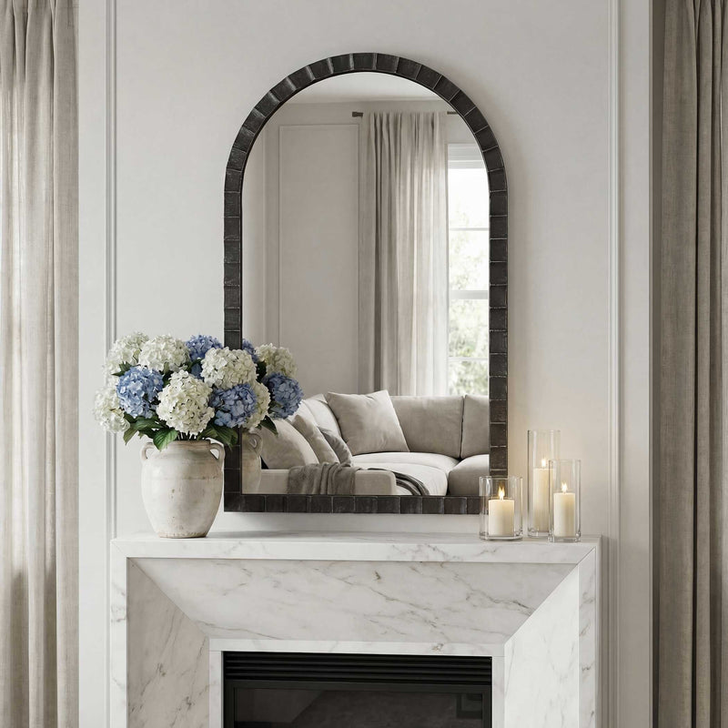 Uttermost Dandridge Black Arch Mirror