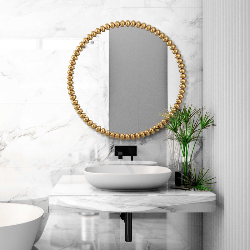 Uttermost Byzantine Round Gold Mirror