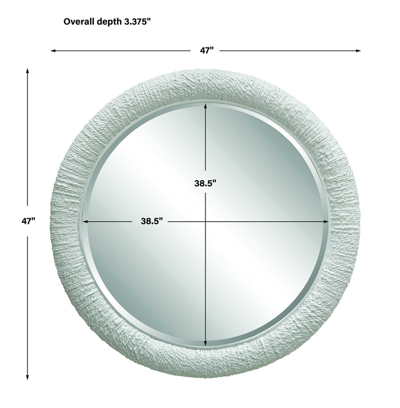 Uttermost Mariner White Round Mirror