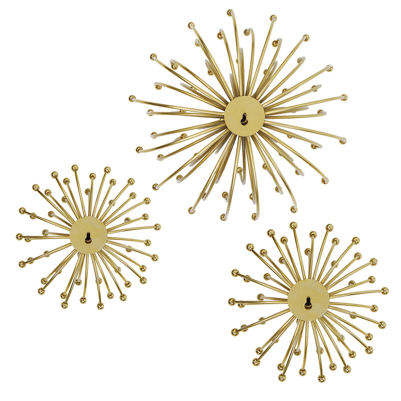 Uttermost Aga Gold Metal Wall Decor Set/3