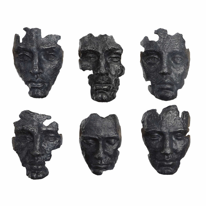 Uttermost Self-Portrait Metallic Wall Decor Set/6