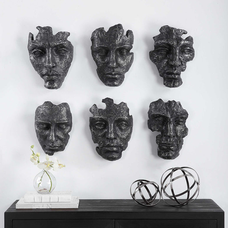Uttermost Self-Portrait Metallic Wall Decor Set/6