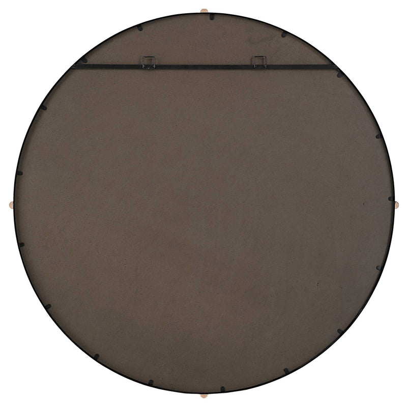 Uttermost Bonded Round Black Mirror