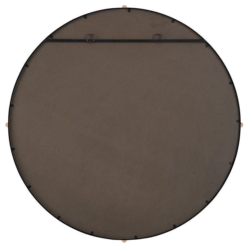 Uttermost Bonded Round Black Mirror