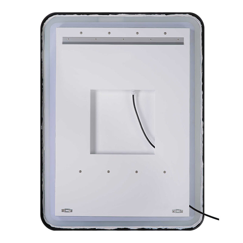 Uttermost Crofton Lighted Nickel Vanity Mirror