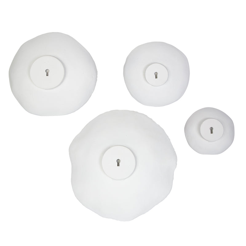 Uttermost Lucky Coins White Metal Wall Bowls Set/4