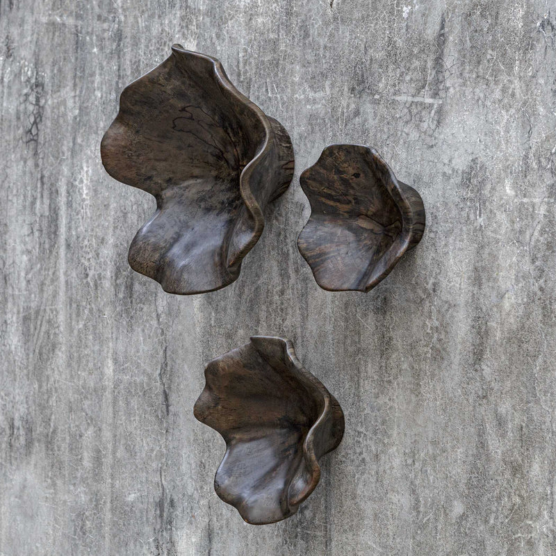 Uttermost Two Wood Wall Decor In Mocha Set/3