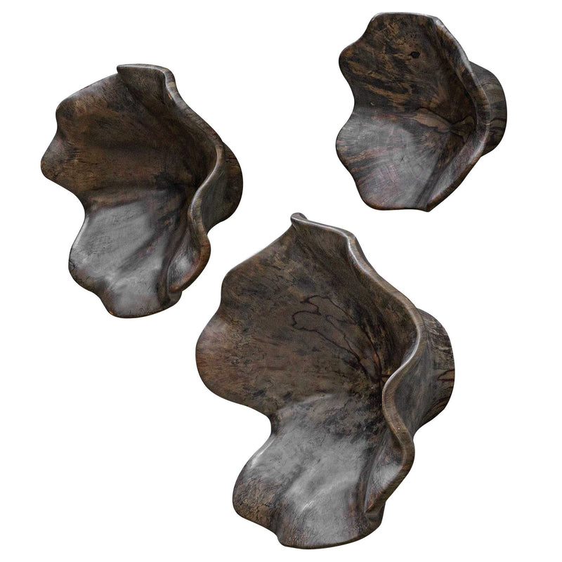 Uttermost Two Wood Wall Decor In Mocha Set/3