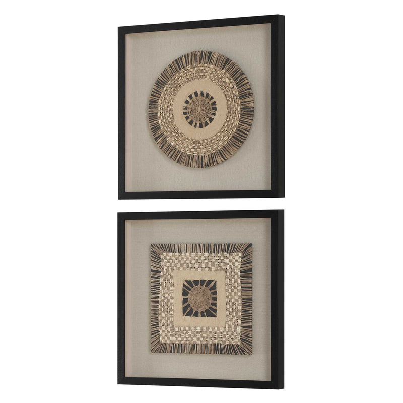 Uttermost Intertwine Knit Paper Shadow Box Set/2