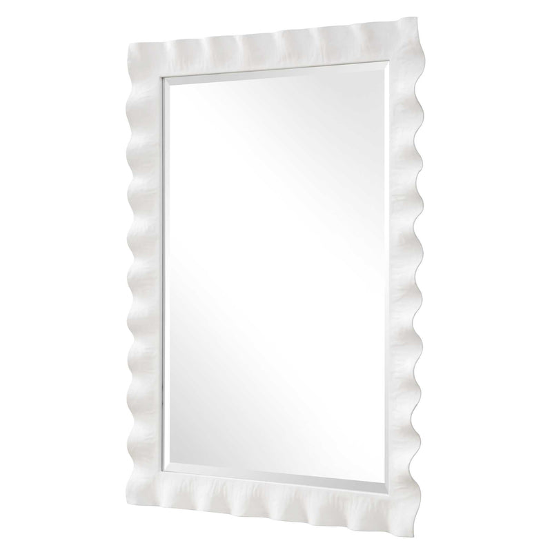 Uttermost Haya White Scalloped Mirror