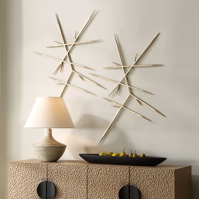 Uttermost Fireworks Silver Wall Decor Set/2