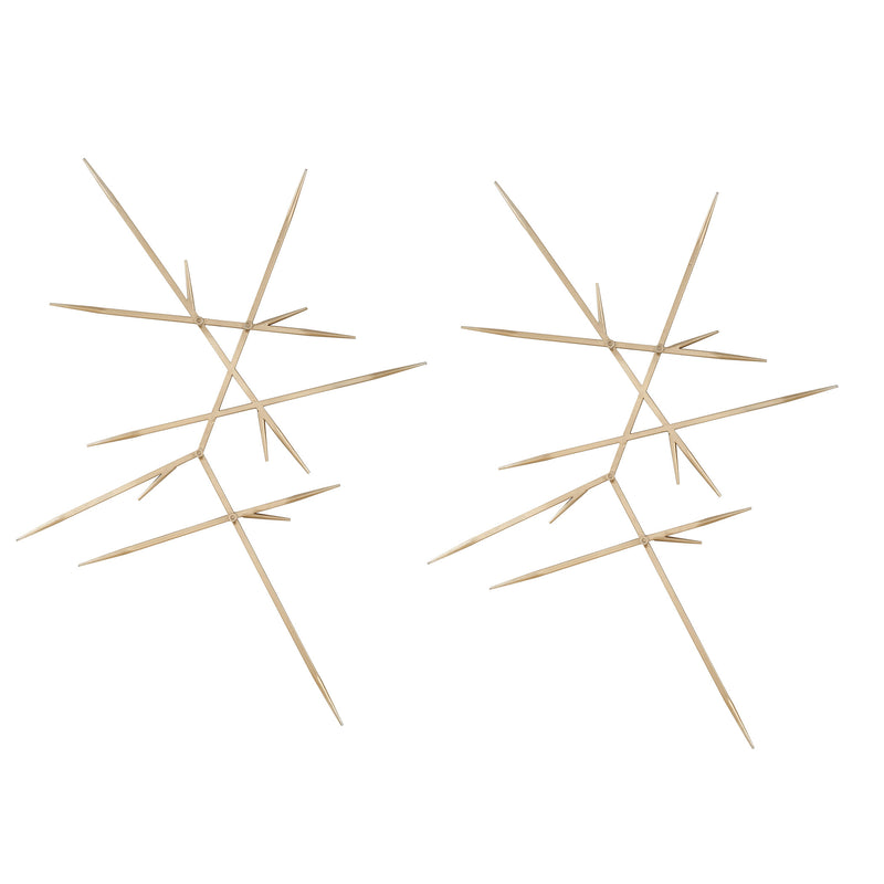 Uttermost Fireworks Silver Wall Decor Set/2