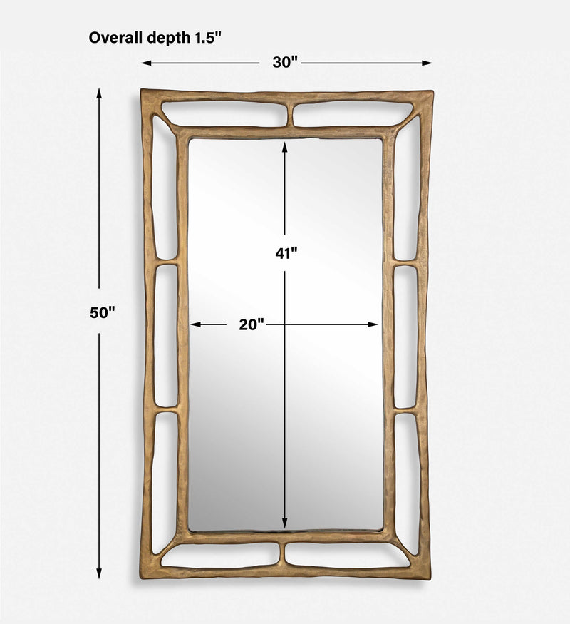 Uttermost Felix Brass Rectangle Mirror