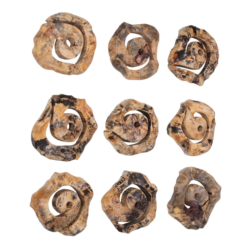 Uttermost Corkscrew Wood Wall Decor Set/9