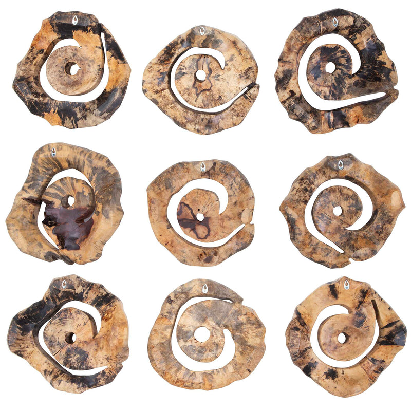 Uttermost Corkscrew Wood Wall Decor Set/9