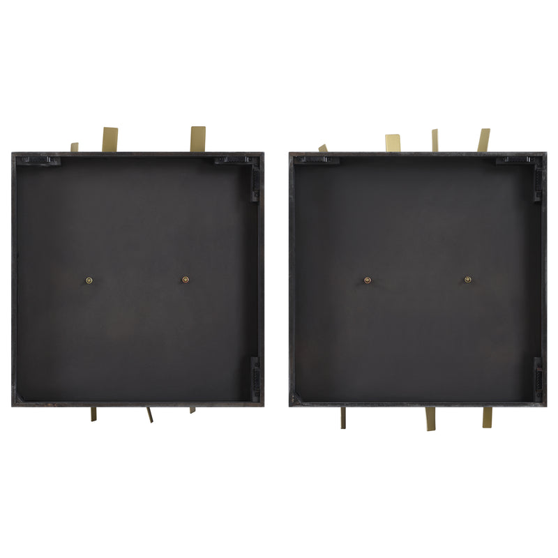 Uttermost Crosshatch Metal Wall Decor Set/2