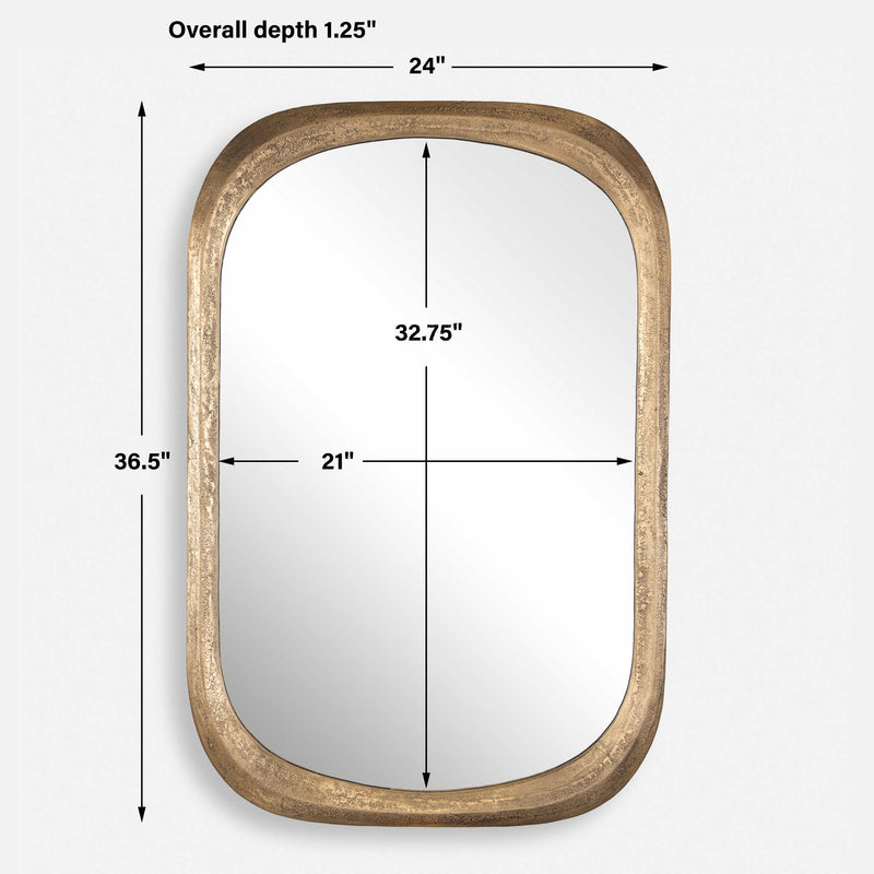 Uttermost Malone Brass Mirror