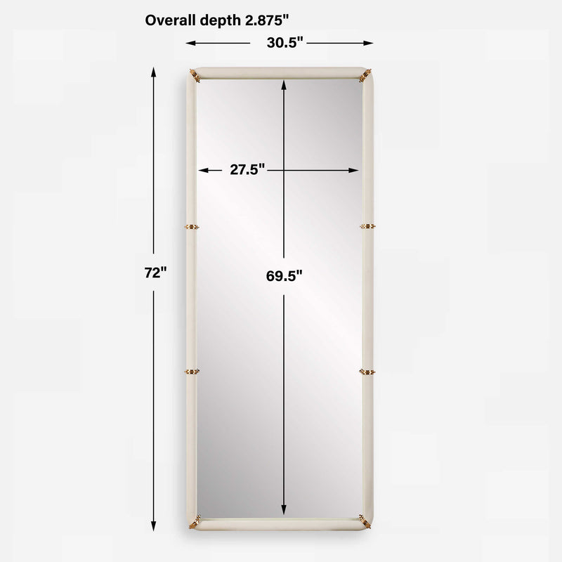 Uttermost Cyprus White Dressing Mirror