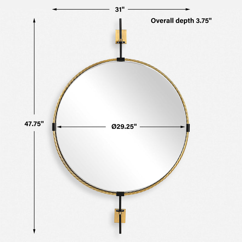 Uttermost Guardrail Round Mirror