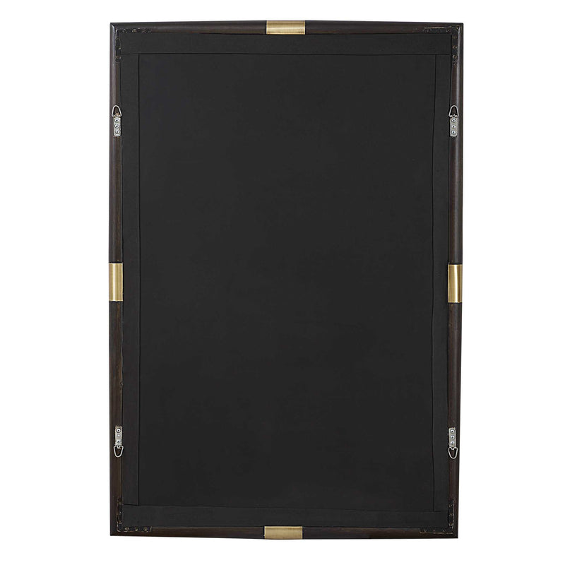 Uttermost Larkin Dark Wood & Brass Mirror