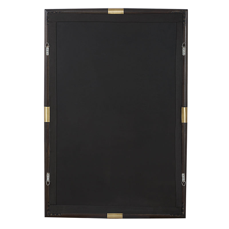 Uttermost Larkin Dark Wood & Brass Mirror