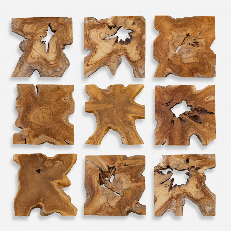 Uttermost Talia Wood Wall Decor Set/9