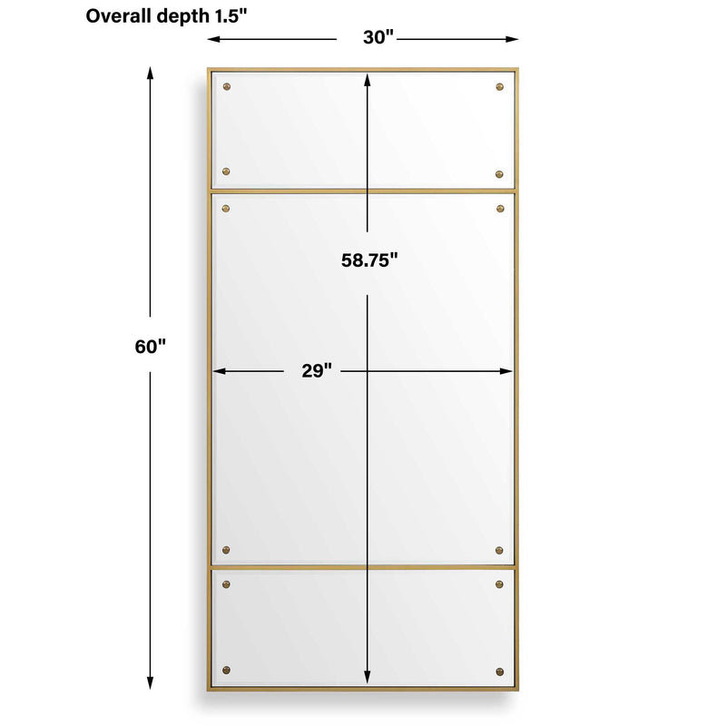 Uttermost Wrenton Brass Rectangular Mirror