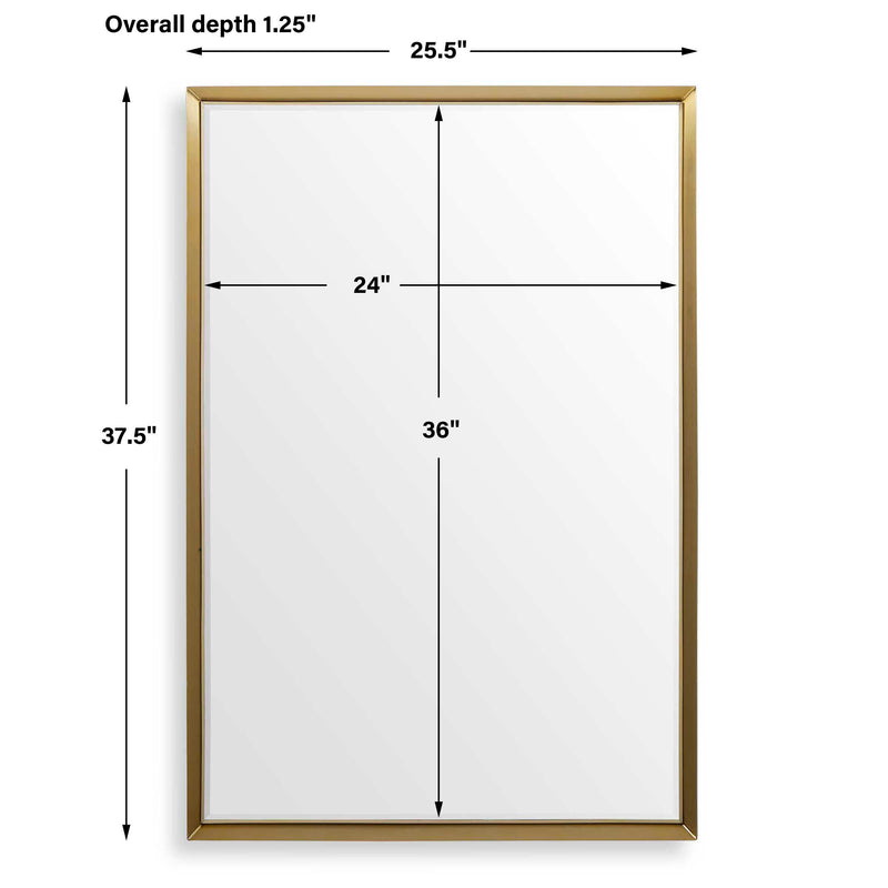 Uttermost Heisler Brass Mirror