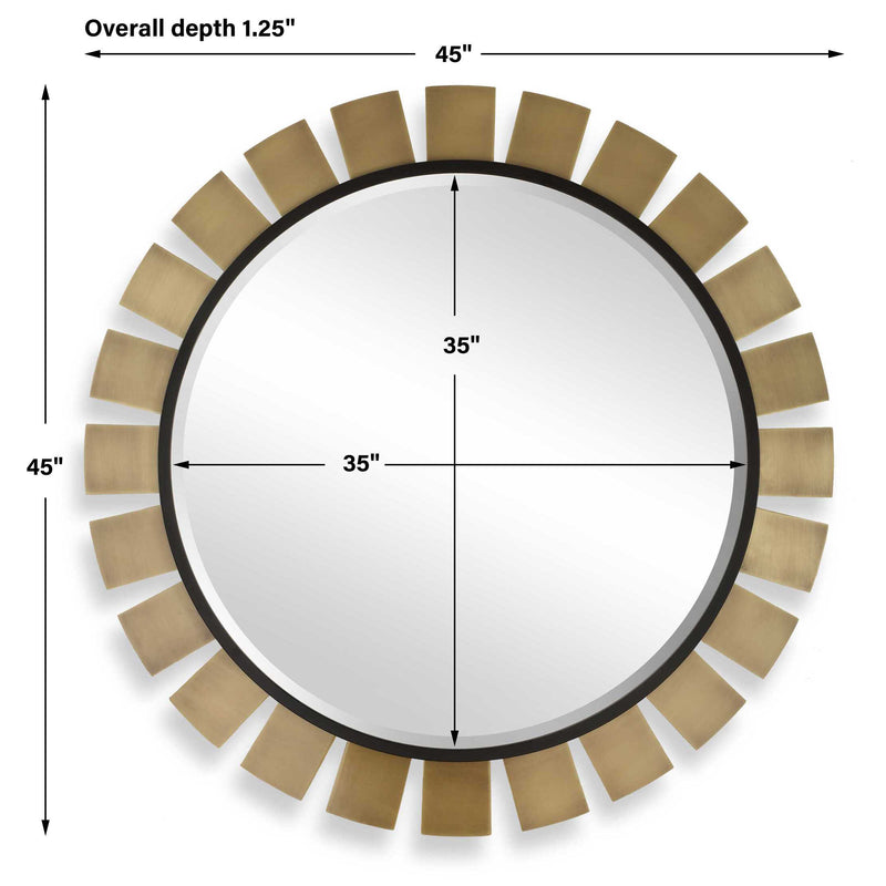 Uttermost Toluca Round Brass Mirror